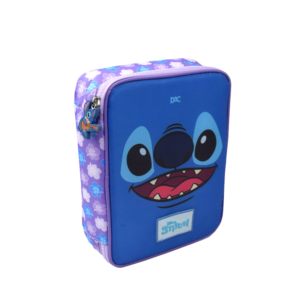 Estojo Box em Tecido com Divisória - Stitch 22x17cm Dac - 5575