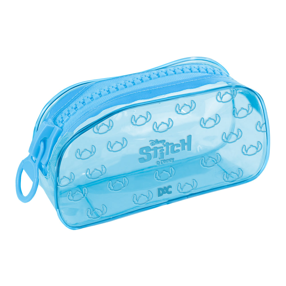 Estojo Pvc Cristal com Zíper Tratorado - Stitch 21x10,5cm Dac - 5576