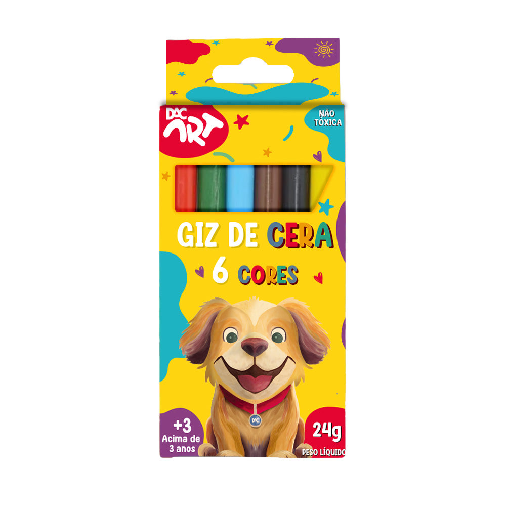 Giz de Cera com 6 Cores Dac - 5256