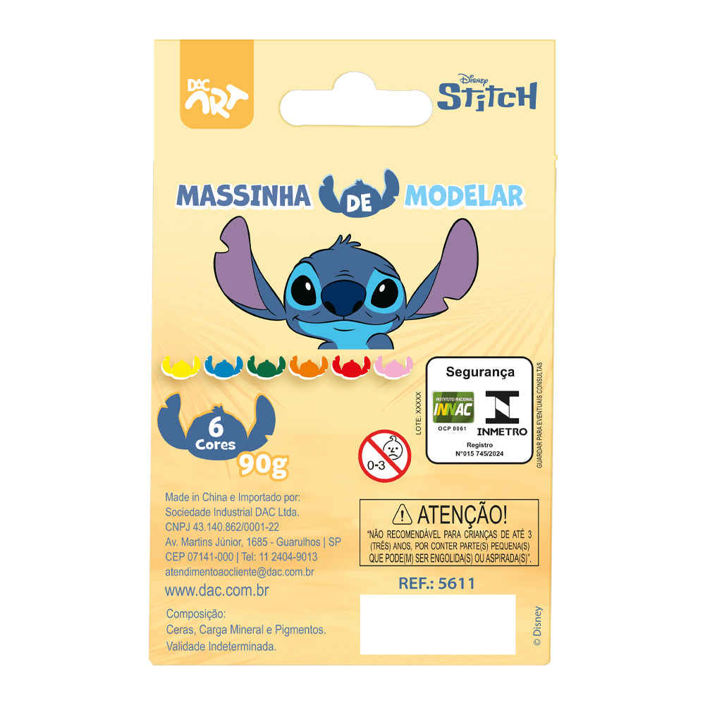 Massinha de Modelar com 12 Cores - Stitch Dac - 5611