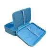 Estojo Box em Tecido com Divisória Azul 22x17cm Dac - 4355