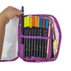 Estojo Baú Gg Pvc Cristal com Divisória Roxo 22,5x16cm Dac - 4684