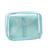 Estojo Baú Gg Pvc Cristal com Divisória Verde 22,5x16cm Dac - 4685
