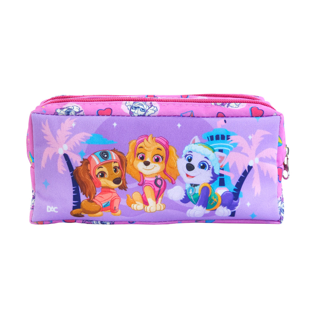 Estojo Duplo com 2 Zíperes em Tecido - Patrulha Canina Fem 19,5x8,7cm Dac - 5439