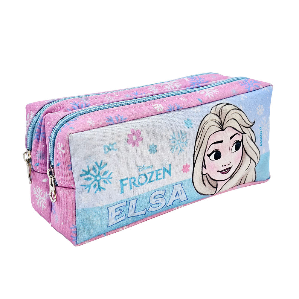Estojo Duplo com 2 Zíperes em Tecido - Frozen 19,5x8,7cm Dac - 5423
