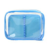 Estojo Baú Gg Pvc Cristal com Divisória Azul 22,5x16cm Dac - 4683