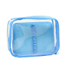 Estojo Baú Gg Pvc Cristal com Divisória Azul 22,5x16cm Dac - 4683