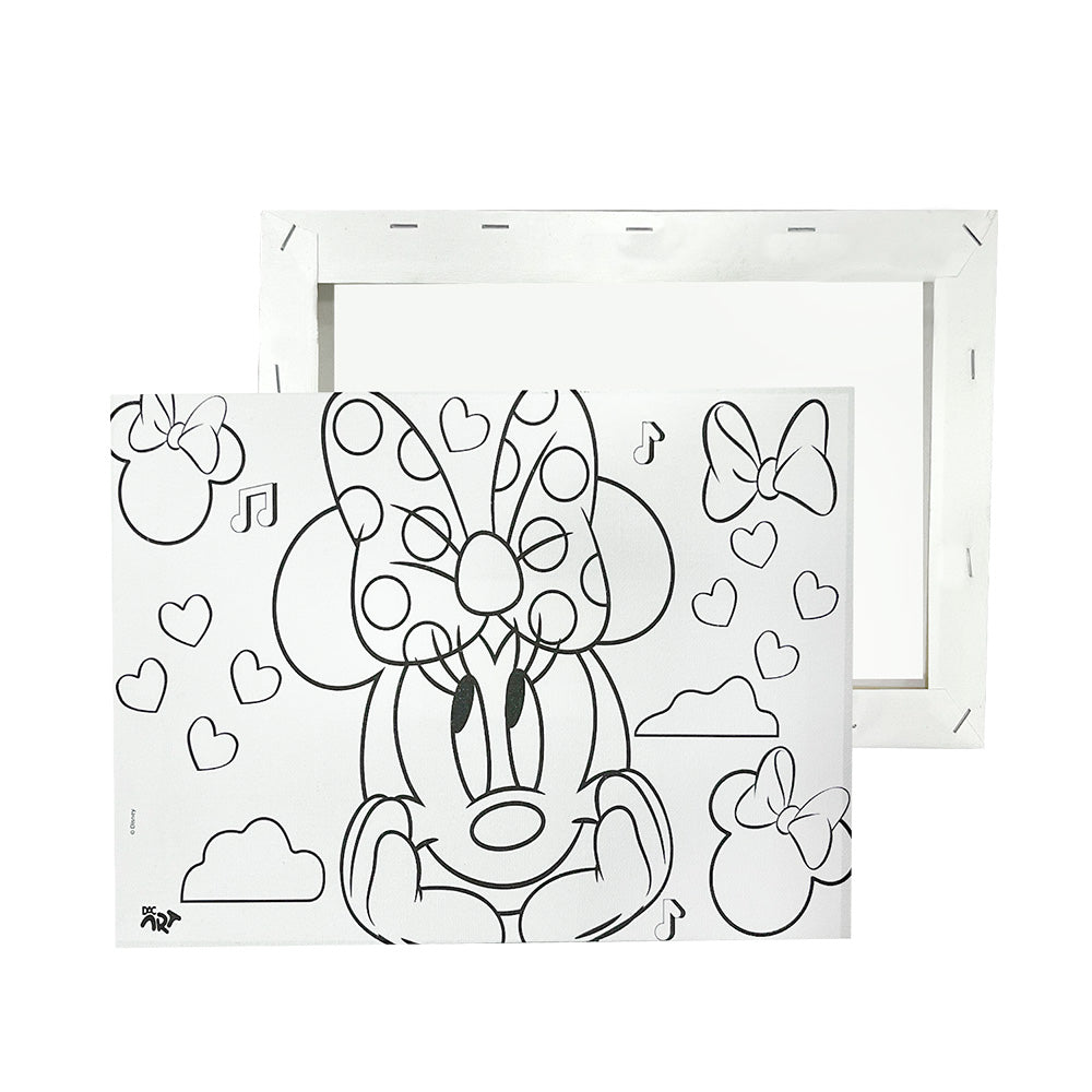 Tela para Pintura Guache com 1 Pincél e 6 Cores - Minnie Dac - 5335