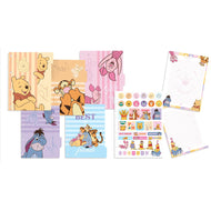 Acessórios para Fichário Universitário com 48 Folhas 5 Divisórias e Adesivos - Pooh 27,5x21cm Dac - 5534