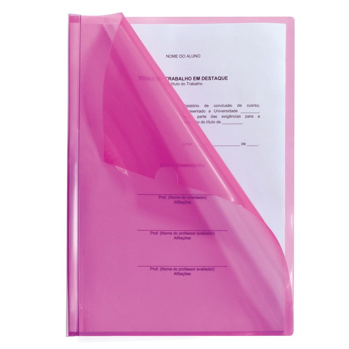 Pasta Canaleta Dac A4 220x310mm com 10 Unid - Rosa Dac - 0822pp-rs