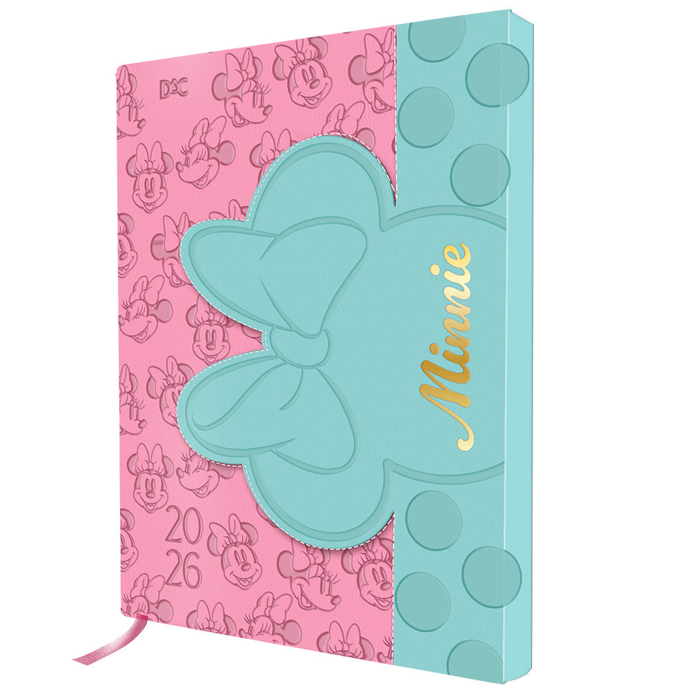 Agenda 2026 com 336 Páginas e Fita Marca Página - Minnie A6 10,2x13,9cm 60g/m² Dac - 5362