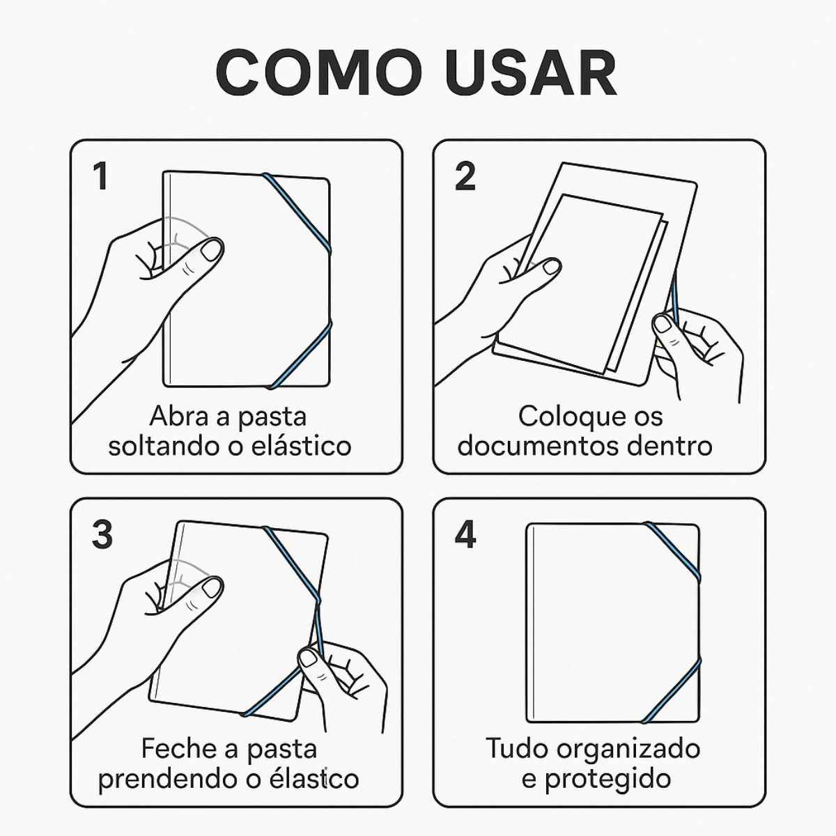 Pasta em Polipropileno Formato Oficio 33,2x23,2cm - Fume Dac - 201pp-fm