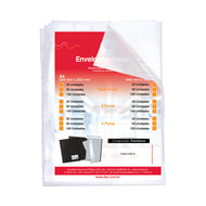 Envelope Plástico Ofício 24x33cm com 4 Furos com 25 Unidades Médio Transparente Dac - 5078-25