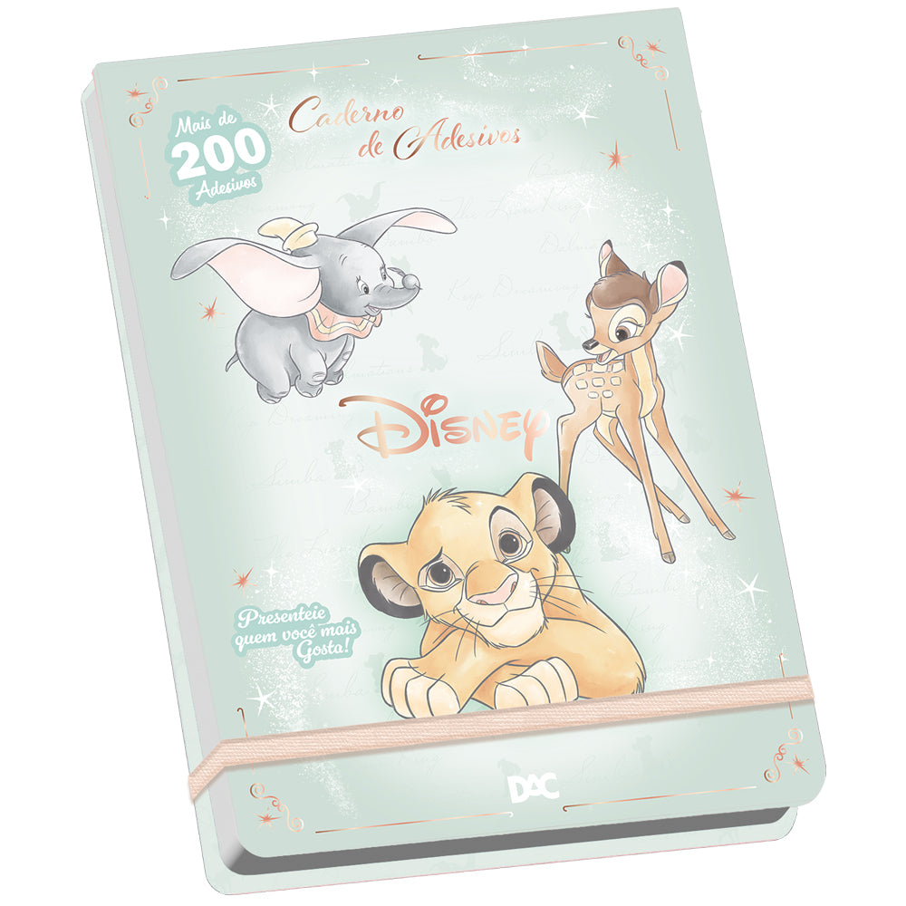 Caderno de Adesivos com 20 Folhas e 200 Adesivos - Disney Classics 15x21cm Dac - 5476