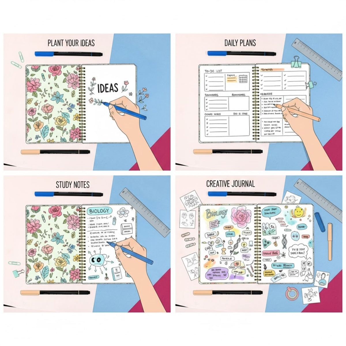 Caderno Espiral em Polipropileno A5 - Lilás 70g/m² Dac - 5279