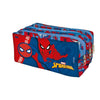 Estojo Triplo com 3 Zíperes em Tecido - Homem Aranha 19,5x11,5cm Dac - 5429