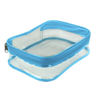 Estojo Baú Gg Pvc Cristal Azul 22,5x16cm Dac - 4349