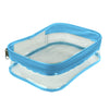 Estojo Baú Gg Pvc Cristal Azul 22,5x16cm Dac - 4349