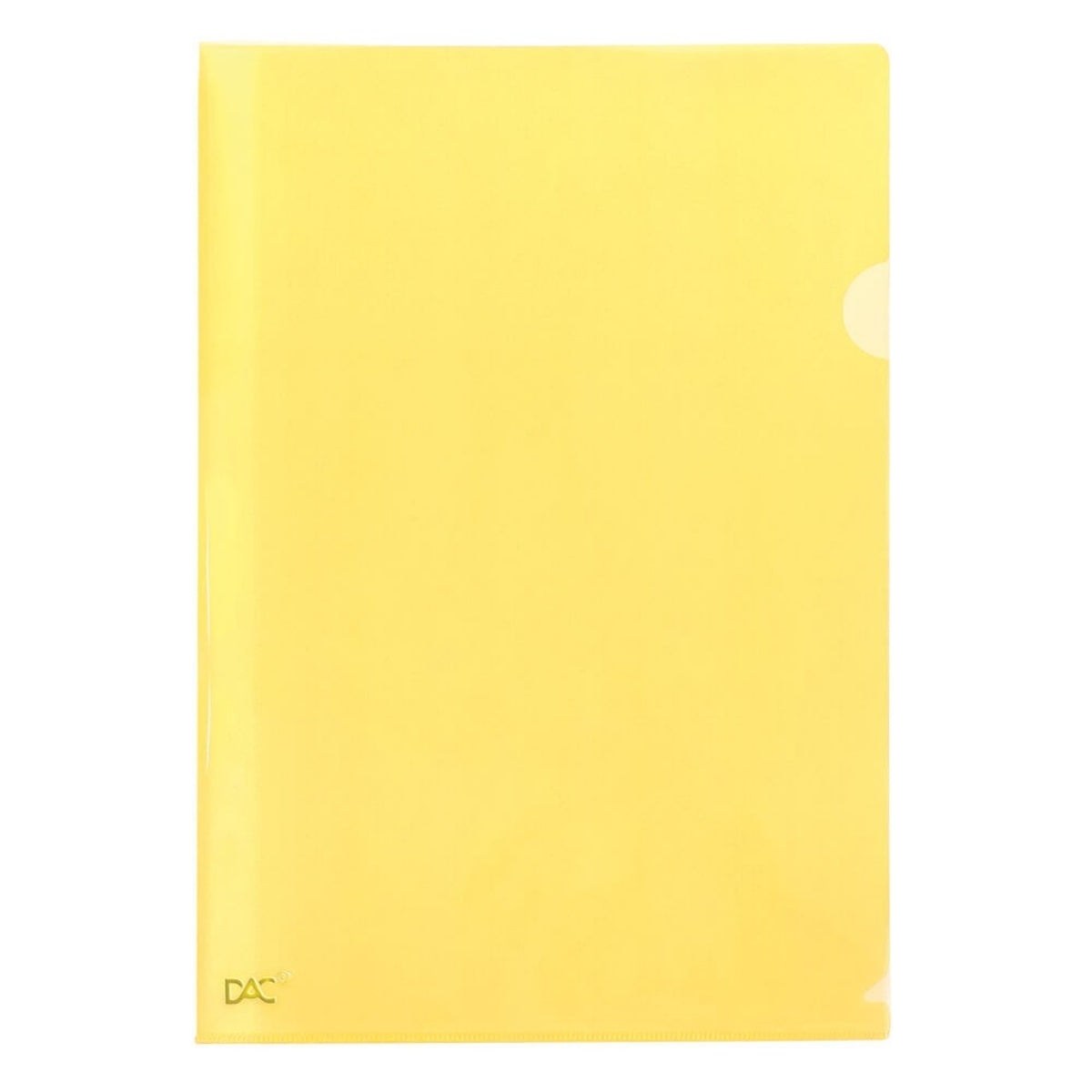 Pasta de Polipropileno em L Oficio Dac 230x325mm com 10 Unid - Amarelo Dac - 041pp-am