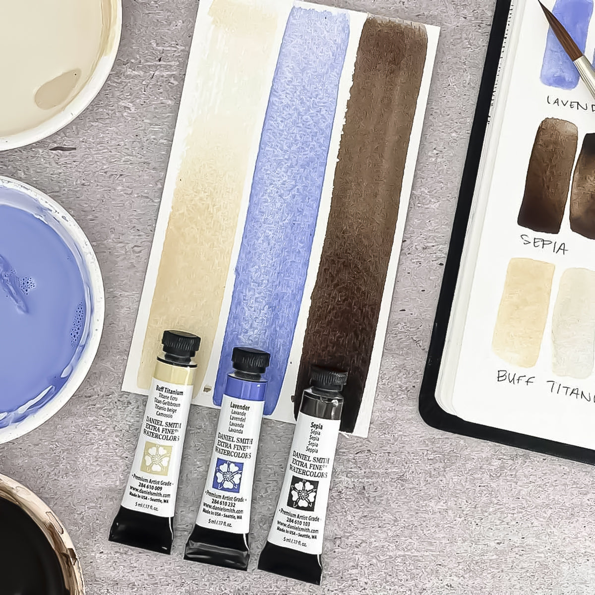 Estojo de Aquarela Daniel Smith Kit Architectural Tubos 5 Ml com 03 Cores