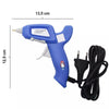 Pistola de Cola Quente Mini 7mm Arte Punto 8w Azul Bico Fino Automática Bivolt