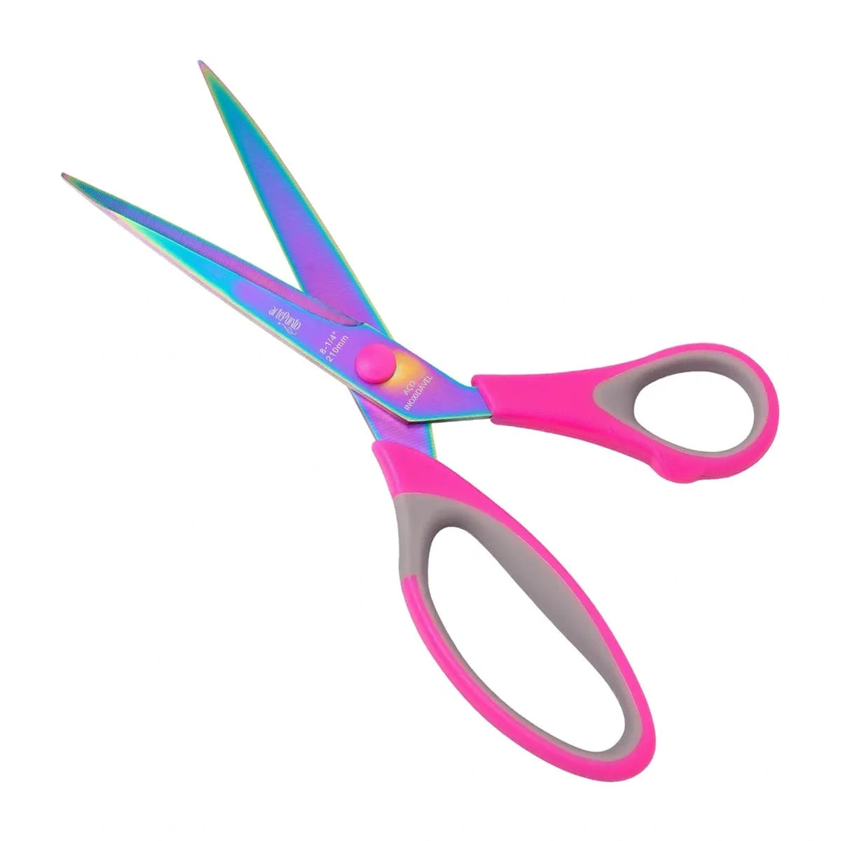 Tesoura Multiuso Titanium para Costura e Artesanato Arco-íris 21cm - Artepunto