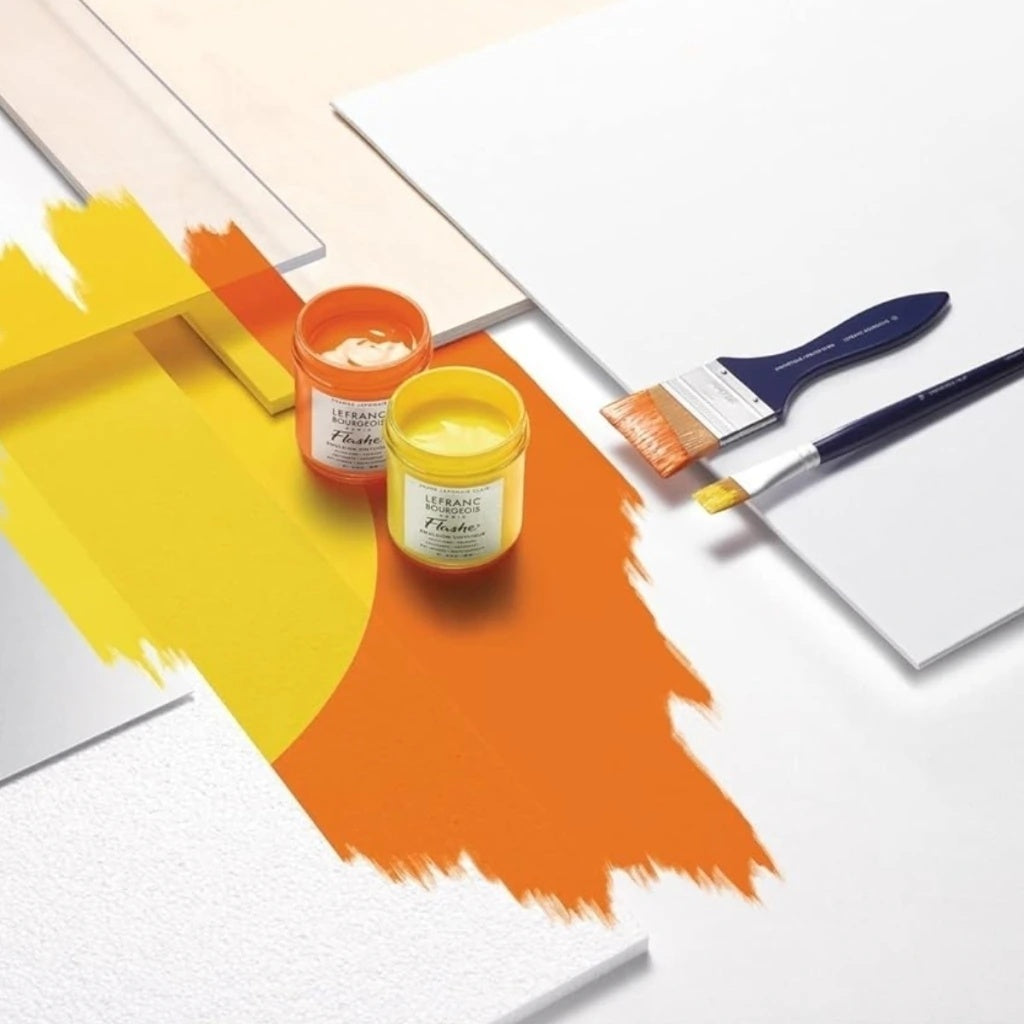 Estojo de Tinta Flashe 20ml com 6 Cores e Verniz Fosco - Lefranc Bourgeois