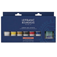 Estojo de Tinta Acrílica Fine 20ml com 6 Cores e Medium - Lefranc Bourgeois