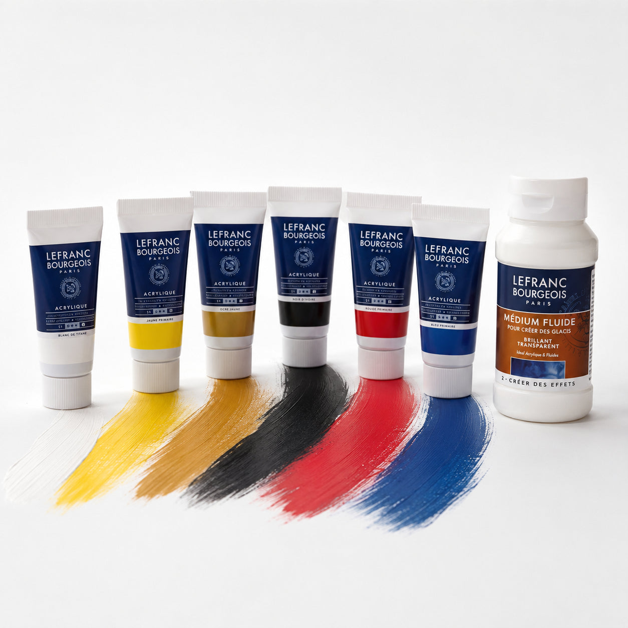 Estojo de Tinta Acrílica Fine 20ml com 6 Cores e Medium - Lefranc Bourgeois