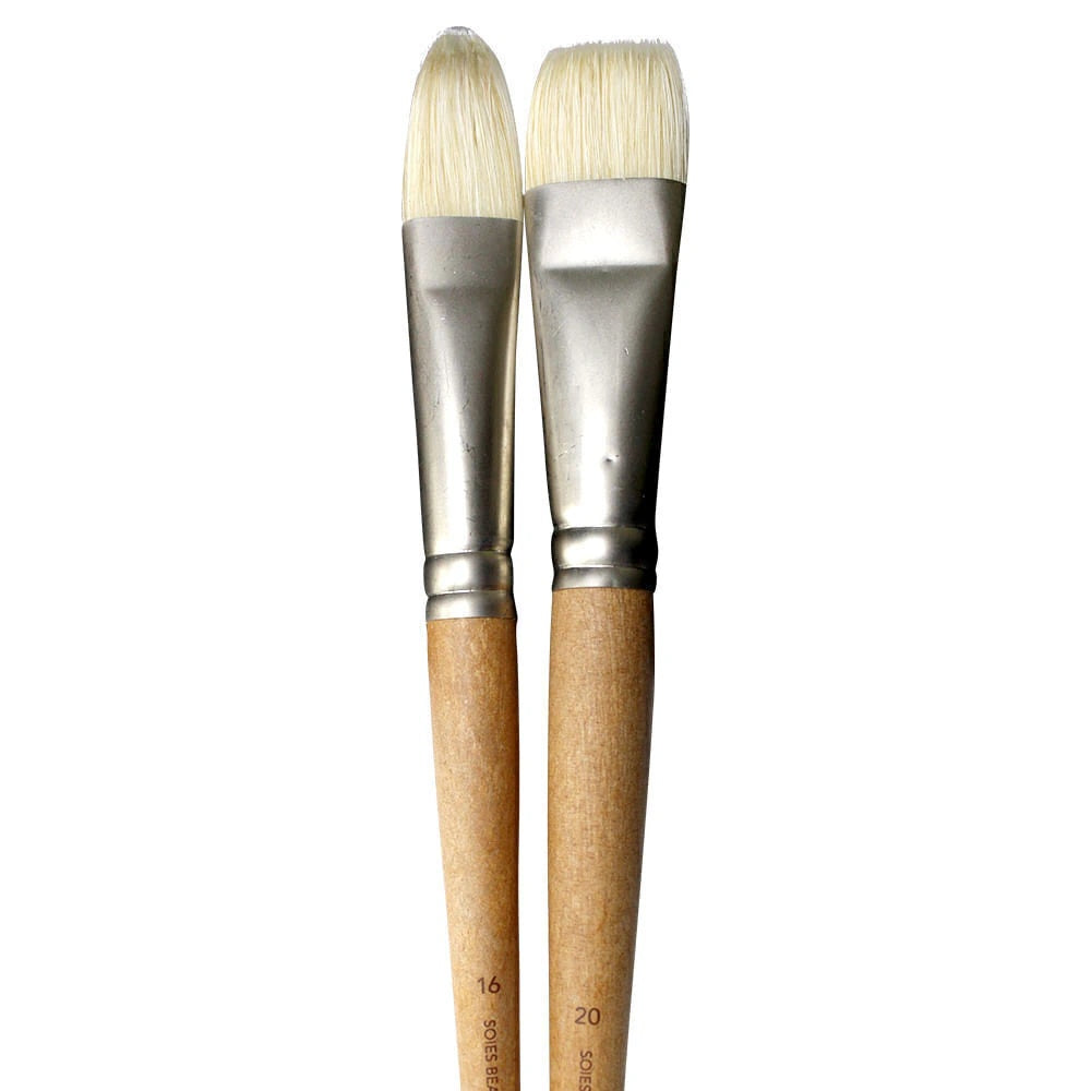 Kit Pincéis Cerda de Porco Chato 20 e Língua de Gato 16 - Lefranc Bourgeois