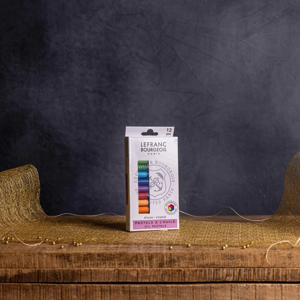 Estojo de Giz Pastel Oleoso Louvre com 12 Cores - Lefranc Bourgeois