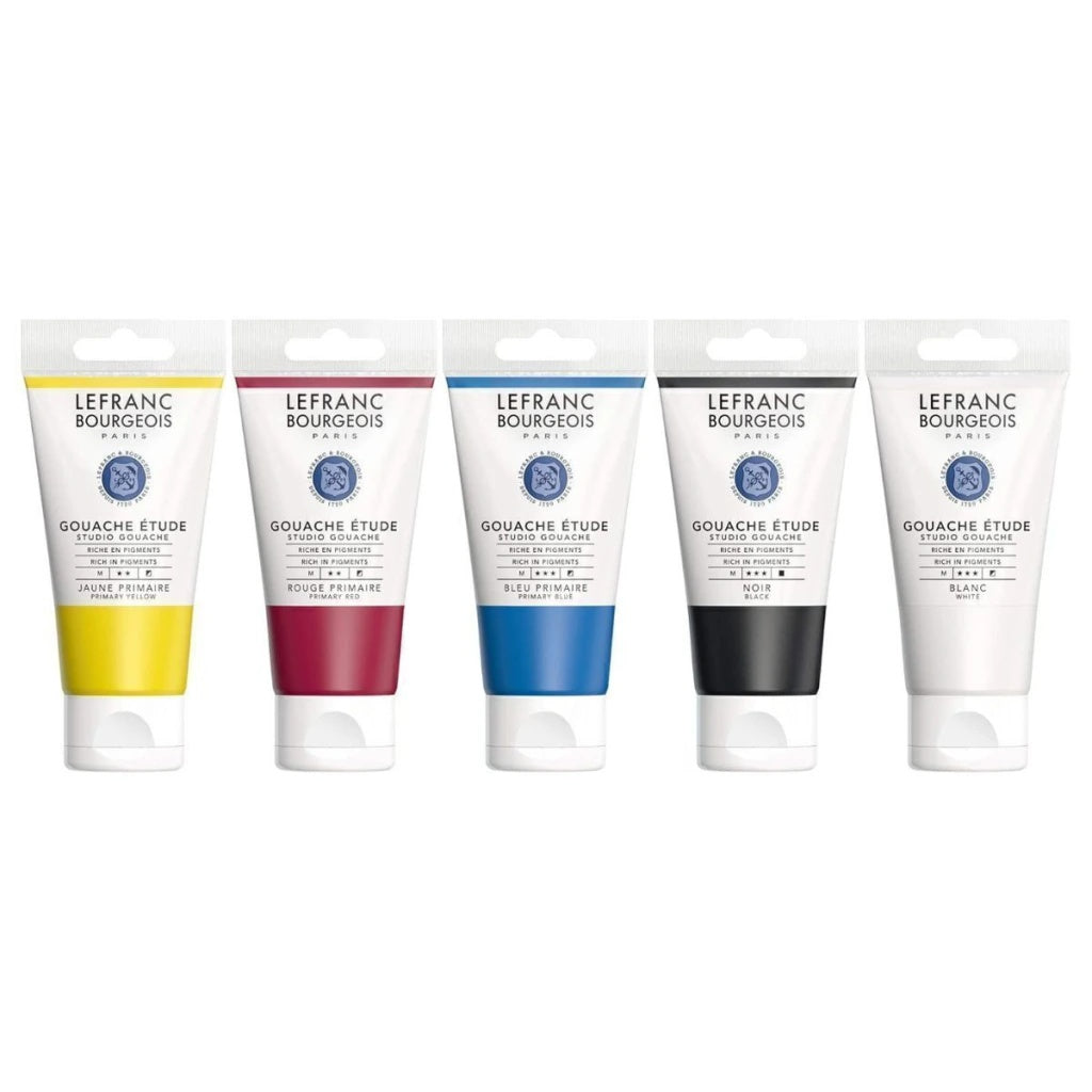 Estojo de Tinta Guache Studio 80ml com 5 Cores - Lefranc Bourgeois