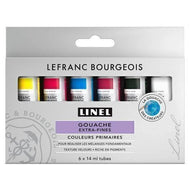 Estojo de Tinta Guache Linel 14ml com 6 Cores - Lefranc Bourgeois