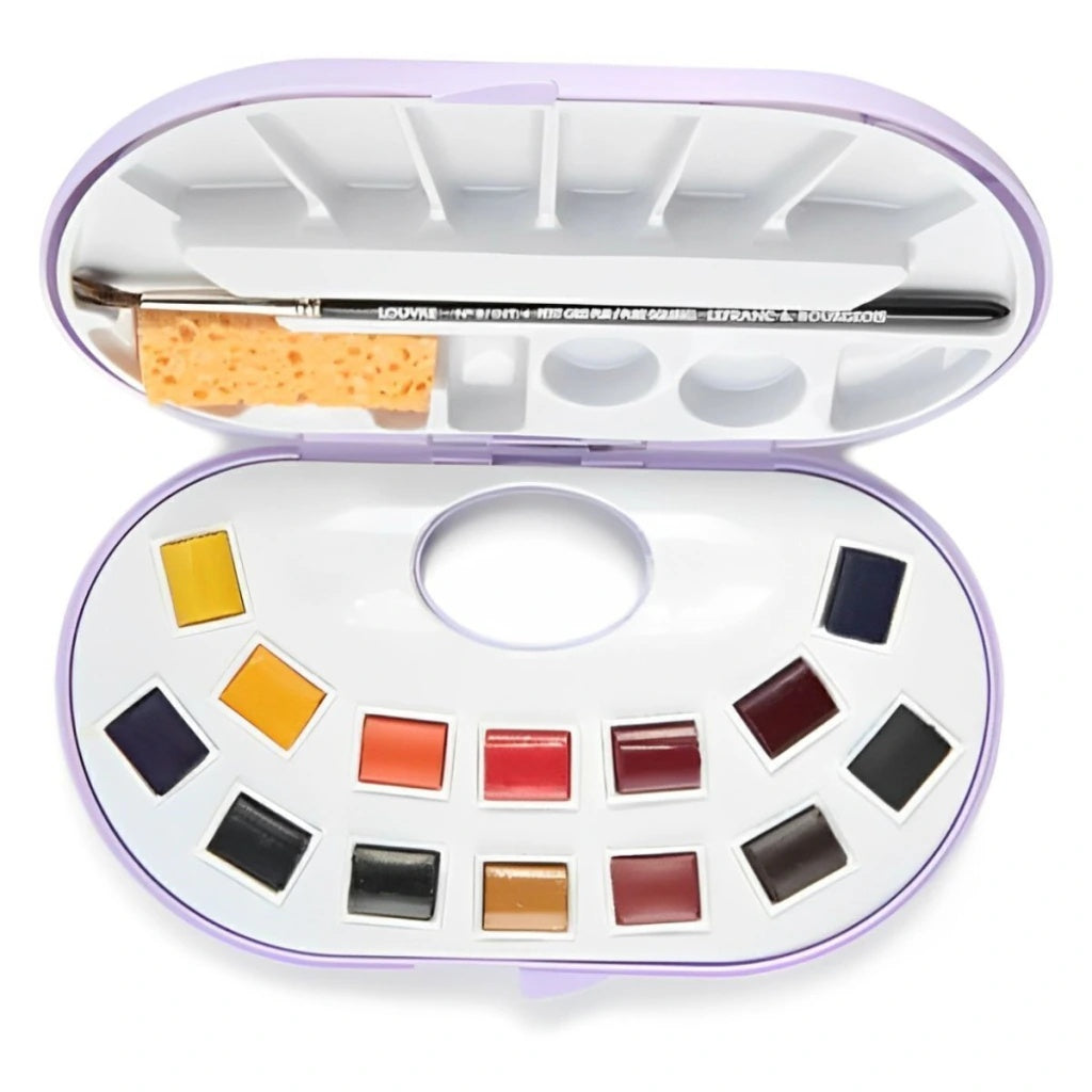 Estojo de Aquarela em Pastilha com 14 Cores - Lefranc Bourgeois