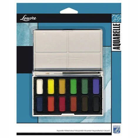 Estojo de Aquarela Fine em Pastilha com 12 Cores - Lefranc Bourgeois