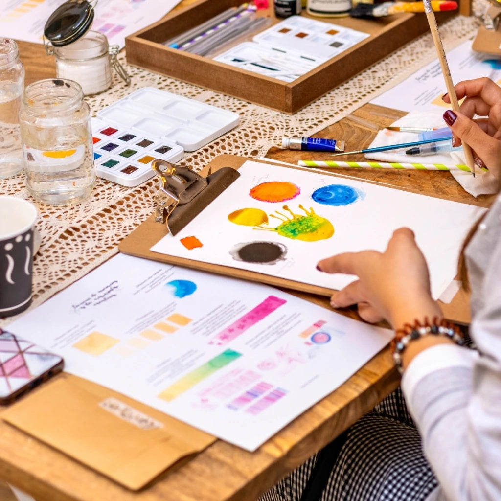 Estojo de Aquarela Fine em Pastilha com 12 Cores - Lefranc Bourgeois