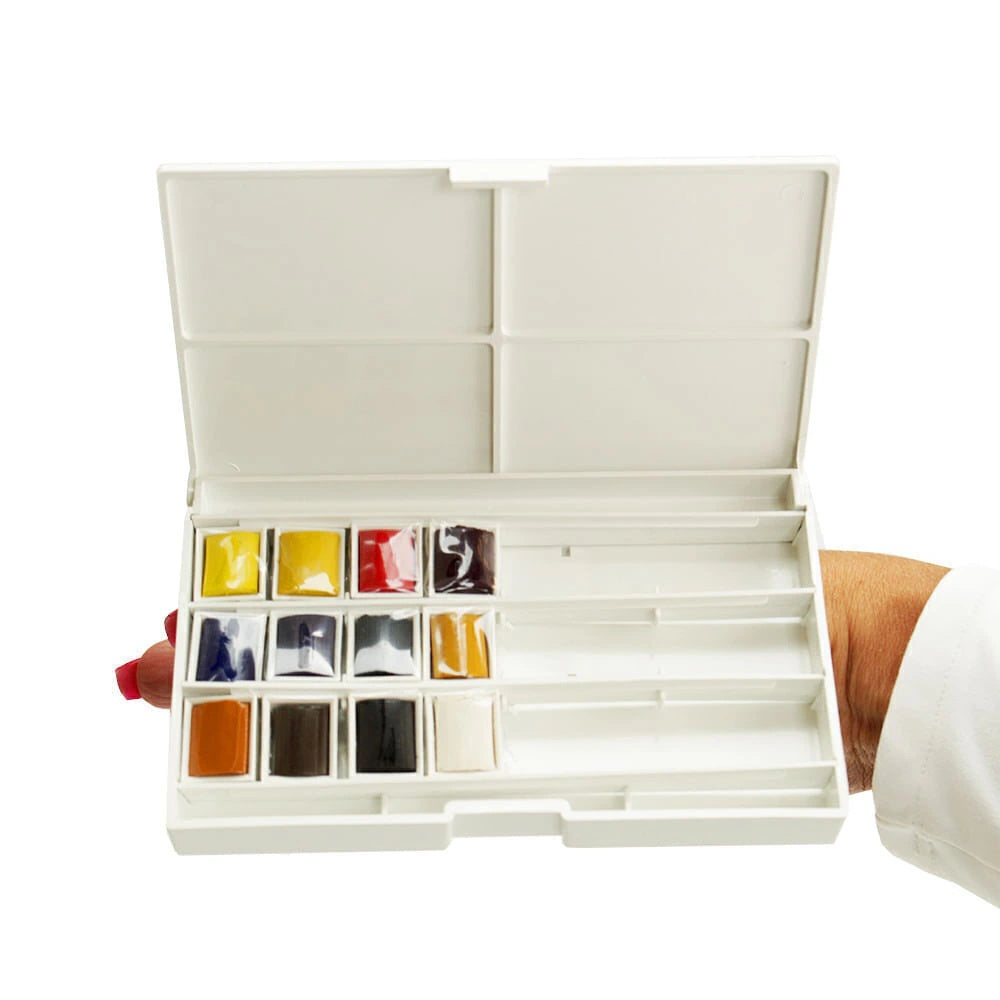 Estojo de Aquarela em Pastilha com 12 Cores - Lefranc Bourgeois