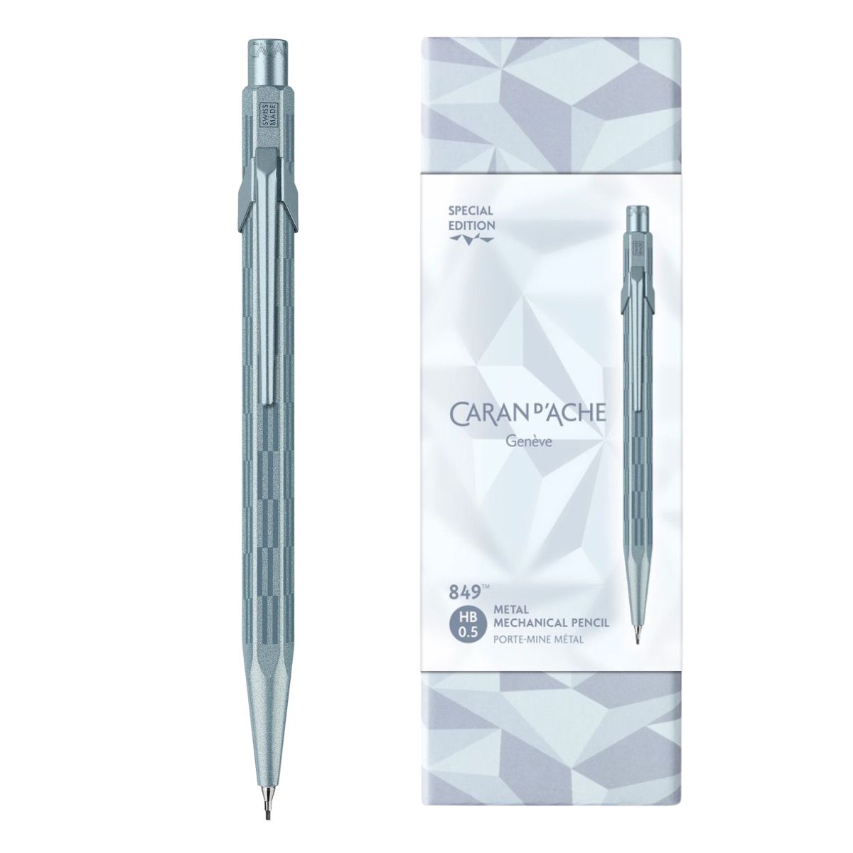 Lapiseira Caran D'ache Mechanical Pencil 849 0.5Mm - Alpine Frost Blue - Edição Especial