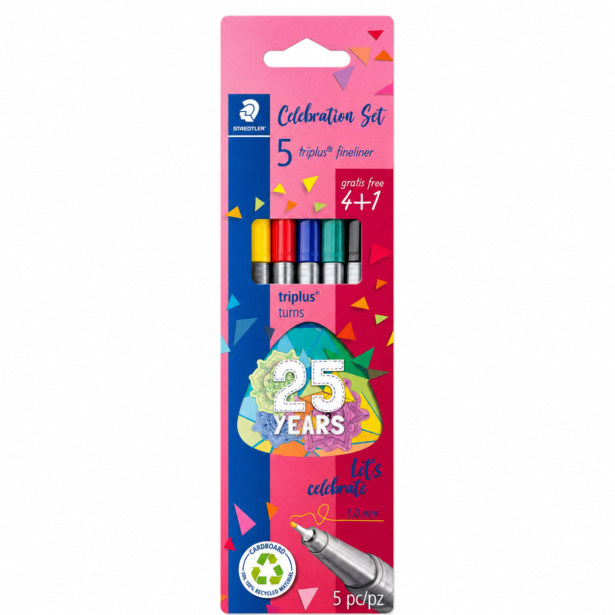 Estojo Caneta Fineliner Triplus 0,3mm com 5 Unidades - Staedtler