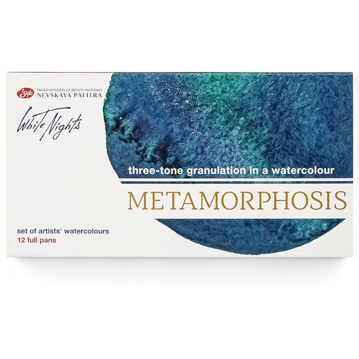 Estojo Aquarela Nevskaya Palitra Metamorphosis White Nights Pastilha com 12 Unidades