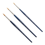 Pincel Escoda Chronos 1351 Pelo Misto Redondo Pontudo Cabo Curto Azul Aquarela