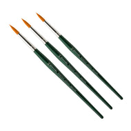 Pincel Escoda Barroco 1410 Pelo Sintético Redondo Cabo Curto Verde Aquarela