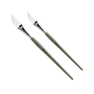 Pincel Escoda Perla Dagger 1436 Pelo Sintético Faca Cabo Curto Cinza Aquarela