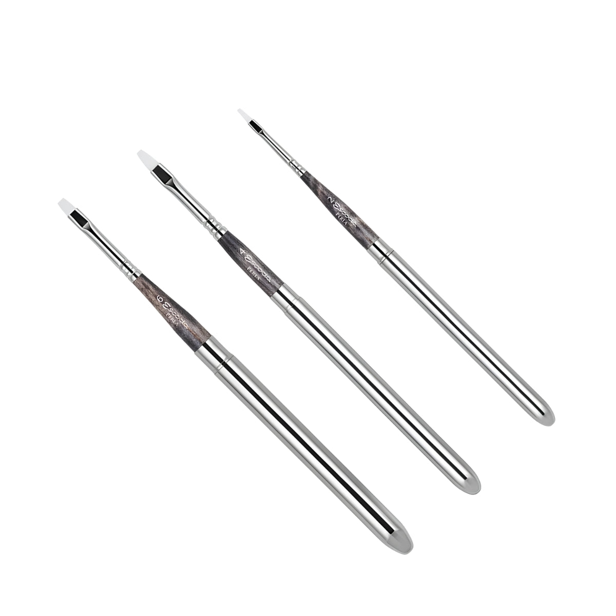Pincel Escoda Perla Brush Travel 1440 Pelo Sintético Chato Cabo Curto Metal Aquarela