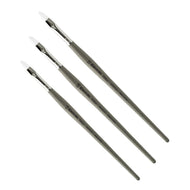 Pincel Escoda Perla Filbert 1510 Pelo Sintético Avelã Cabo Curto Cinza Aquarela