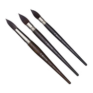 Pincel Escoda Ultimo 1530 Pelo Sintético Redondo Mop Cabo Curto Preto Aquarela