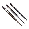 Pincel Escoda Ultimo 1530 Pelo Sintético Redondo Mop Cabo Curto Preto Aquarela