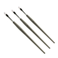 Pincel Escoda Perla 1580 Pelo Sintético Chanfrado Cabo Curto Cinza Aquarela