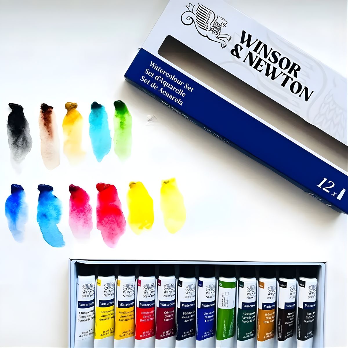 Estojo Tinta Aquarela Winsor & Newton Discover 12 Cores 10ml Alta Transparência Pigmentos Premium