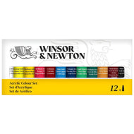 Estojo Tinta Acrílica Winsor & Newton Discover 12 Cores 10ml Consistência Fluida Secagem Rápida